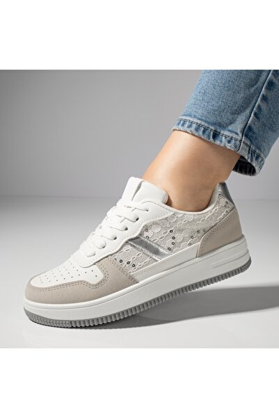 BMoD Women's white sneakers with laces MOD11859