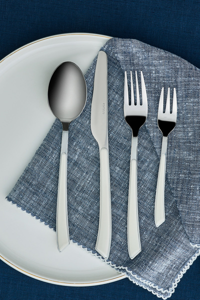 Karaca Lyra 24 Piece Cutlery Set for 6 People White