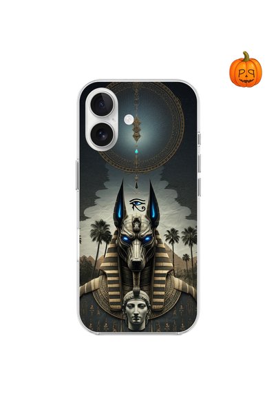 Dali Design حافظة شفافة متوافقة مع هاتف iPhone 16 Plus بتصميمات مصرية قديمة 5