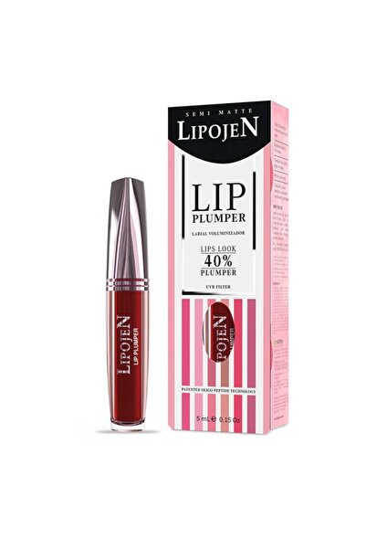 Lipojen Ruj lichid nr. 10, HOT RED, Lipogen, volumizant semi-mat cu colagen, 5 ml