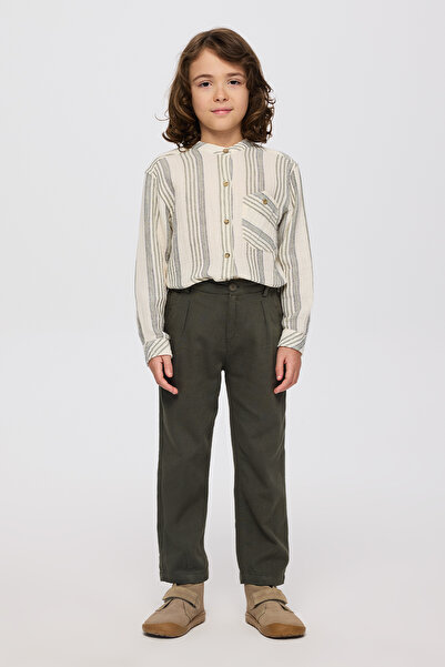 Panço Erkek Çocuk Cepli Haki Pantolon