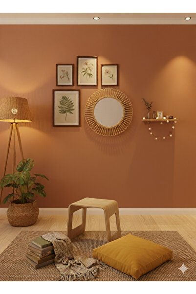 Yıldıray Metal Bambu Dekoratif Tabure