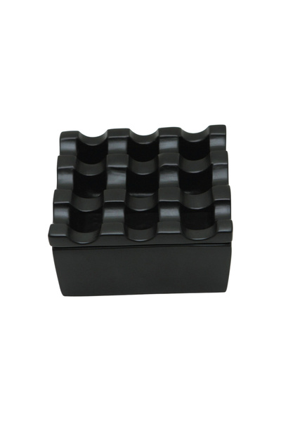 RAJ Square 9 Holes Ash Tray - Black
