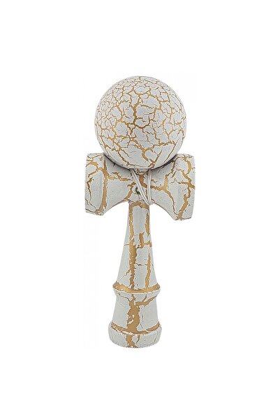 LEIBOO Kendama X Original Professional, Ξύλινο σκασίματα – 18 cm, Λευκό/Κίτρινο