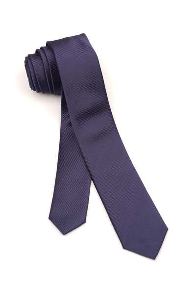 6AM Ceremony Classic navy silk tie with diagonal stripes