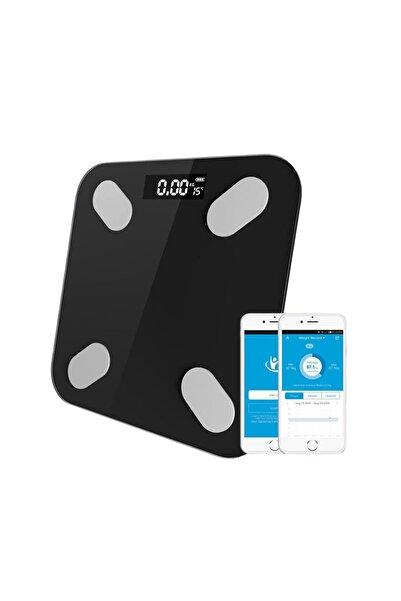 NextFarma Cantar electronic inteligent, Aplicatie gratuita smart, Ecran digital iluminat, Negru, Nextfarma®