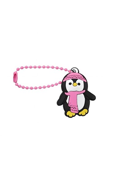 OEM Breloc Pinguin Îmbrăcat, Roz Pal, 7 cm