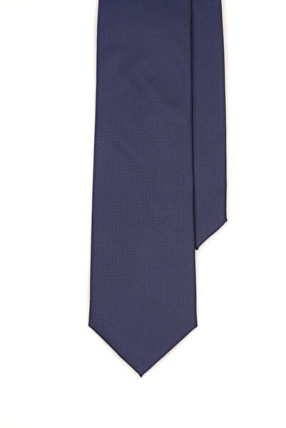 6AM Ceremony Navy blue micro-textured silk tie