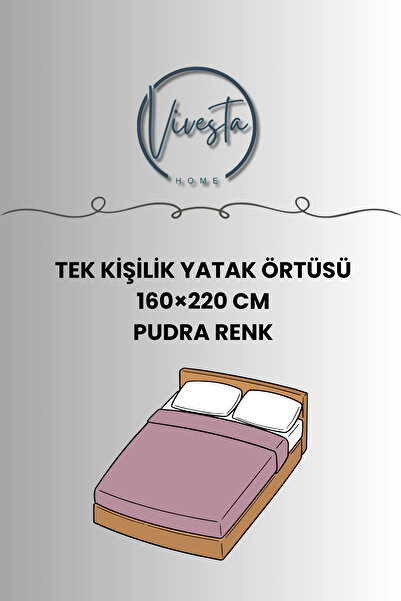 Vivesta Home %100 Pamuk Saçaklı Tek Kişilik Yatak Örtüsü 160x220 – Şık ve Modern Tasarım
