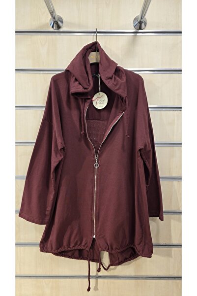 Park Moda Jacket with Sequin Detail on the Back and Zipper Closure