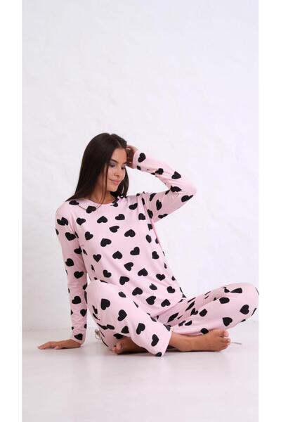 lamelif Patterned Pajama Set Powder