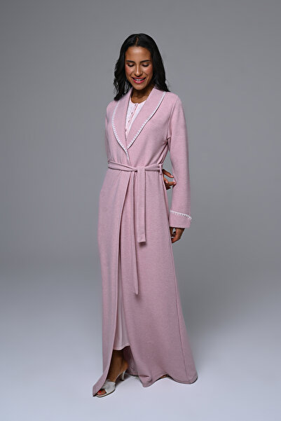 Marilyn Club طقم ملابس نوم نسائية من قطعتين مع روب سميك