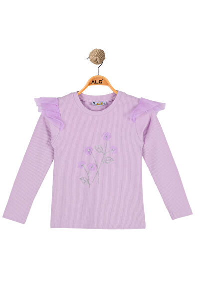 ALG KIZ ÇOCUK DANTEL DETAYLI PAMUKLU ESNEK UZUN KOLLU BODY