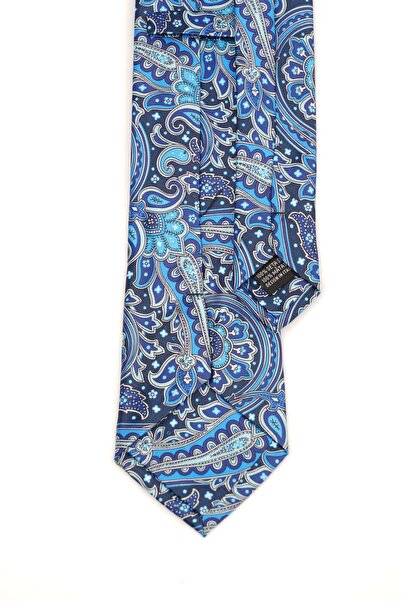 6AM Ceremony Deep blue tie with elegant paisley pattern