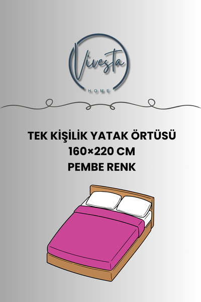 Vivesta Home %100 Pamuk Saçaklı Tek Kişilik Yatak Örtüsü 160x220 – Şık ve Modern Tasarım