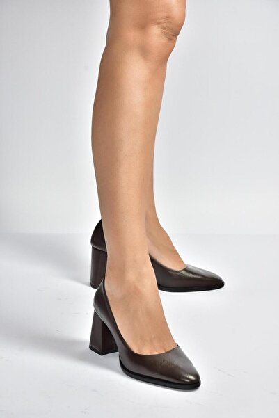 Fox Shoes V676680060 Brown Rustic Thick Heeled Women's Shoes