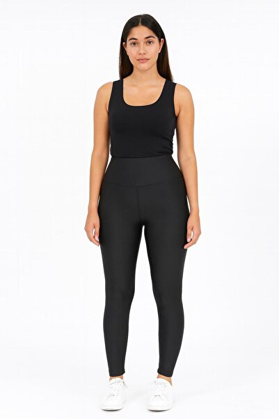 MAVİ QUMSAL Γυναικείο Μαύρο Κολάν με Ψηλή Μέση – Ελαστικό, Κομψό και Άνετο γι...