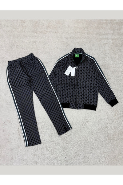 m.baba Desenli Doubleface Kumaş Eşofman Takımı