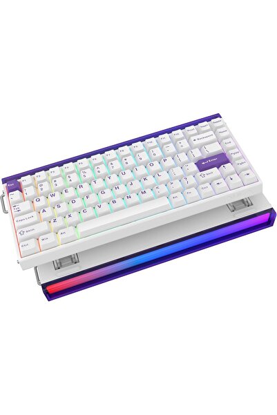 Epomaker Aula Hero84 HE Wired Hall Effect Magnetic Gaming Keyboard (White & Purple)