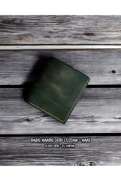 Nicevia Babil Genuine Leather Wallet - Khaki