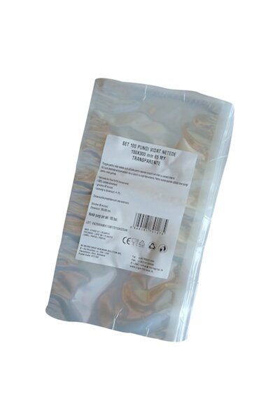 Urgent Horeca Smooth vacuum bags for chamber vacuum machines, 150X300 mm, thickness 65, small set of 100 pieces