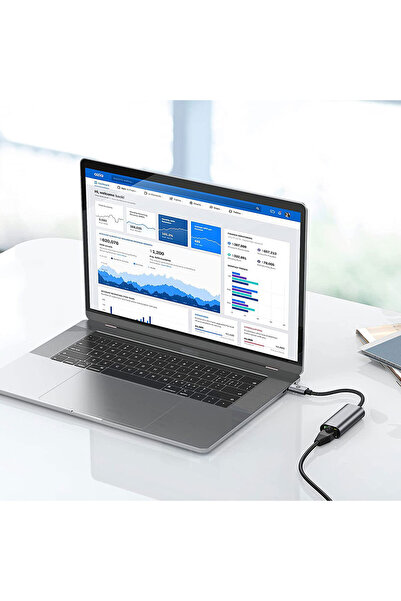 zore Black Qg04 Type-C to Rj45 Ethernet Converter Cable 1024Mbps 22Cm-Senk