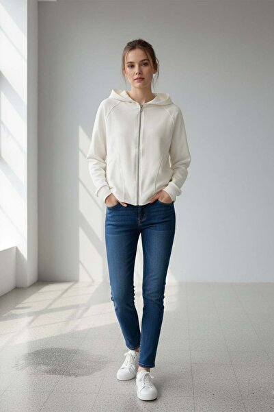 Veni Life Opušteni kroj Skriveni rajsferšlus paket Sa kapuljačom dukserica