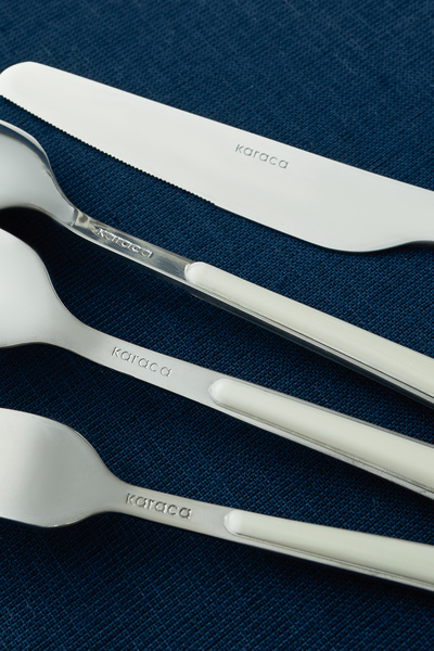 Karaca Lyra 24 Piece Cutlery Set for 6 People White