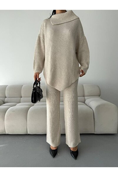 CARLA MARA Shawl collar knitwear set