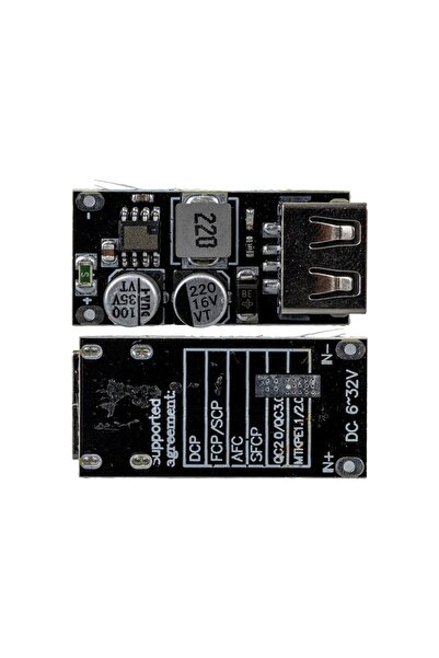 WEKO WK-22853 USB-A DC Voltaj Düşürücü Modül Telefon Şarj Devresi Giriş 6-32V...