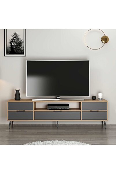 Minar Elina Ayaklı Tv Ünitesi - Dore/Antrasit