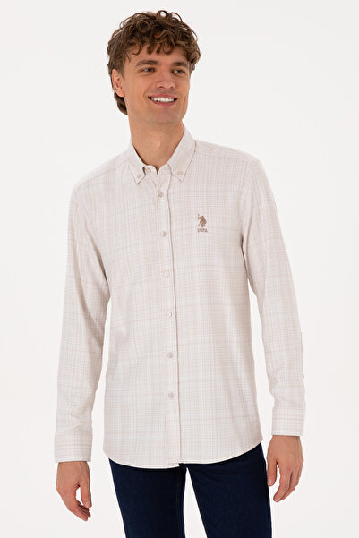 U.S. Polo Assn. Erkek Krem Uzun Kollu Gömlek 50316640-VR256