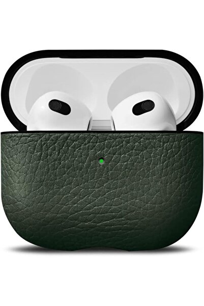 Epico Husă de protecție Woolnut pentru AirPods (gen.3), piele, verde