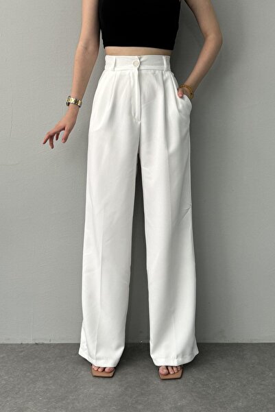 DURUM BUTİK Crep Fabric Full Lycra Elastic Palazo Fabric Pants