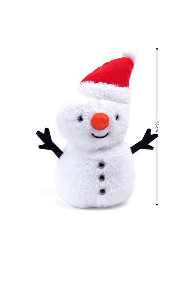 ROZİTOYS Yılbaşı Peluş Kardan Adam Hediyelik Dekoratif Uyku ve Oyun Arkadaşı Oyuncak
