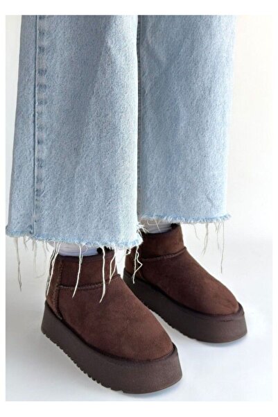 FRESCO SCARFS Linne Brown Suede Boots 265591