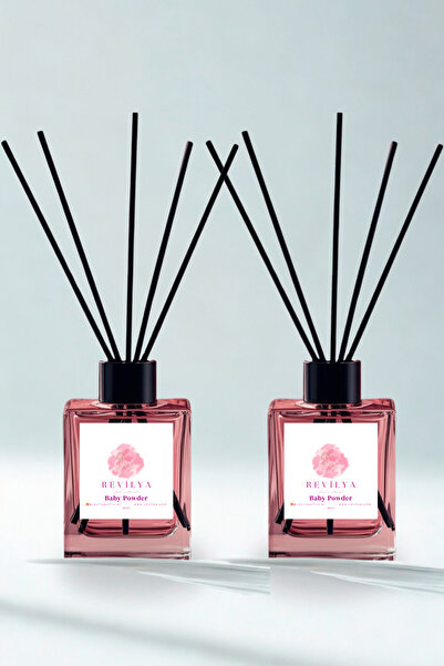 Revilya Bebek Pudrası Oda Kokusu 100ml x2 Baby Powder | Doğal, Kalıcı, Çubukl...