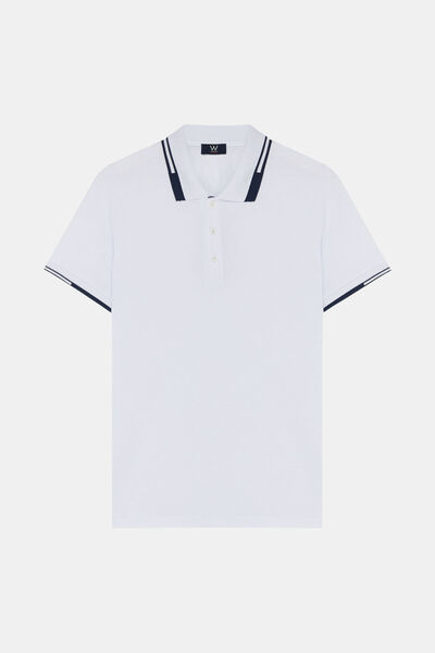 W Collection White cyclist collar t-shirt