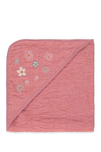 Bebetto Hooded Towel (Flowers) Pink