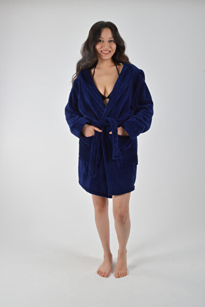 REİNA TEKS Welsoft Халат з капюшоном з плюшу 1 шт. з двома кишенями, унісекс