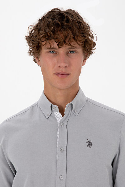 U.S. Polo Assn. Men's Gray Long Sleeve Shirt 50316644-Vr024