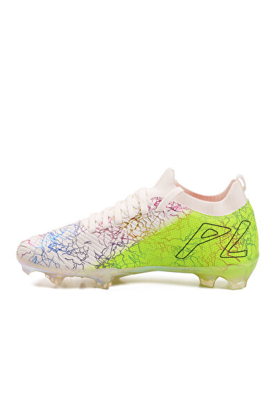 Playup White Neon Green Sock-Lace Men's Football Boots Mk-252-153 m