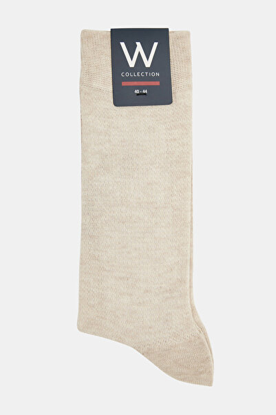 W Collection Beige Cotton/Bamboo Socks