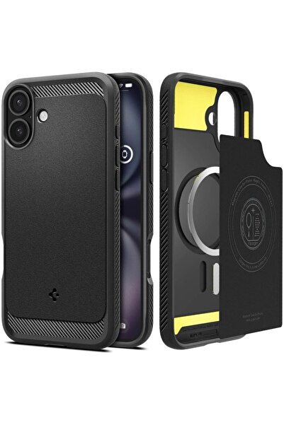 Other Etui plecki do iPhone 16 Rugged Armor MagSafe - czarne