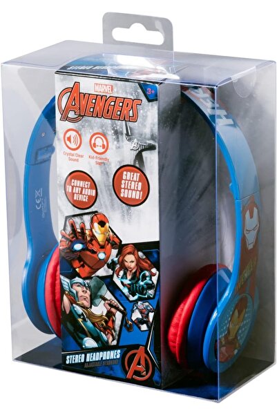 SMD-Volkano Marvel Avengers Kids Stereo Headphones | Wired On-Ear Headset with Soft Padded Earcups | Headband