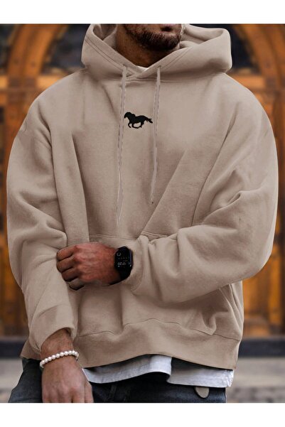 Flaubert MUŠKA MAJICA SA KAPULJAČOM OD PAMUKA SA ŠTAMPOM, OVERSIZED, 3 NITI