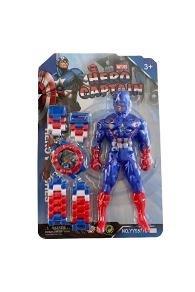 OEM Kids' watch set with Captain America figurine, 17 cm, 3 years