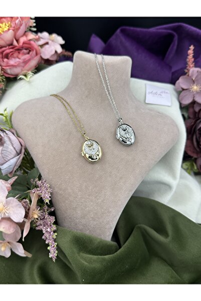 STAİNLES Çelik Trend Resimli Anka Model Alya Kolyesi Gold & Gümüş