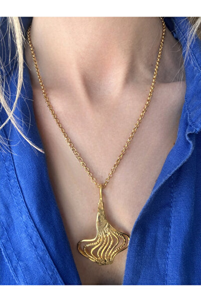 BİJUKO TAKI Stilinizi Parlatın قلادة نسائية بسلسلة طويلة، لون ذهبي، تصميم مفص...