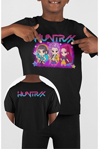 Fuddy Moda Tricou drăguț pentru copii Huntrix Ense cu imprimeu pentru copii, ...